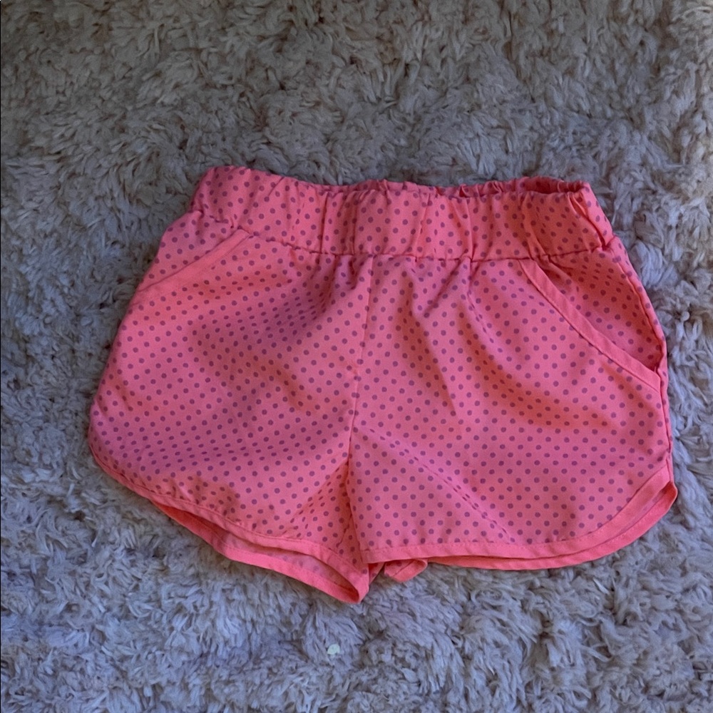 Okie Dokie Pink Polka Dot Athletic Shorts